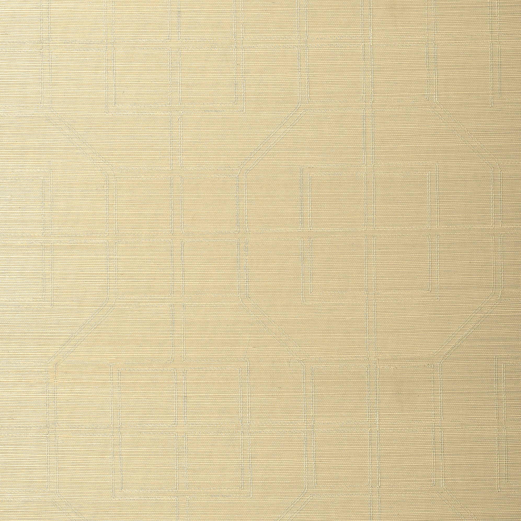 Linyi Embroidered Fret Sisal wallpaper in cream color - pattern number 5003550 - by Schumacher in the Atelier collection