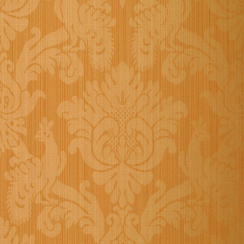 Valette Strie Damask wallpaper in terracotta color - pattern number 5003663 - by Schumacher in the Palazzo collection