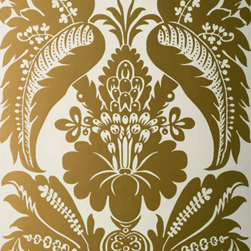 Montebello Damask wallpaper in slate color - pattern number 5003731 - by Schumacher in the Palazzo collection