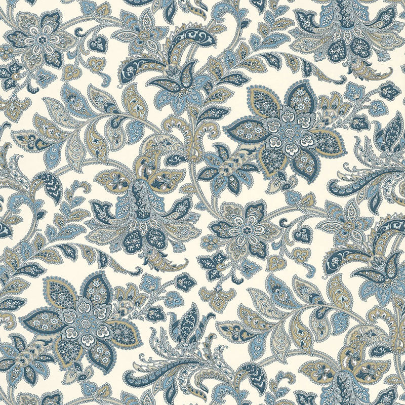 Corsini Paisley wallpaper in porcelain color - pattern number 5004072 - by Schumacher in the Perennial Favorites collection