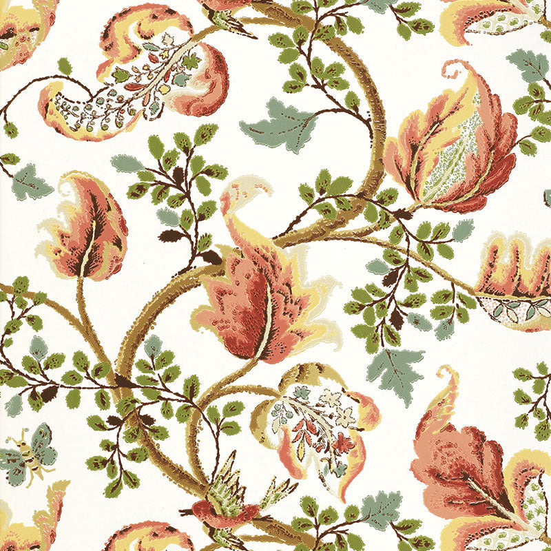 Fox Hollow fabric in ivory color - pattern number 5004104 - by Schumacher in the Perennial Favorites collection