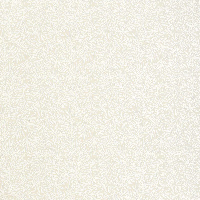 Willow Leaf fabric in flax color - pattern number 5004130 - by Schumacher in the Essential Wallcoverings Small Prints collection