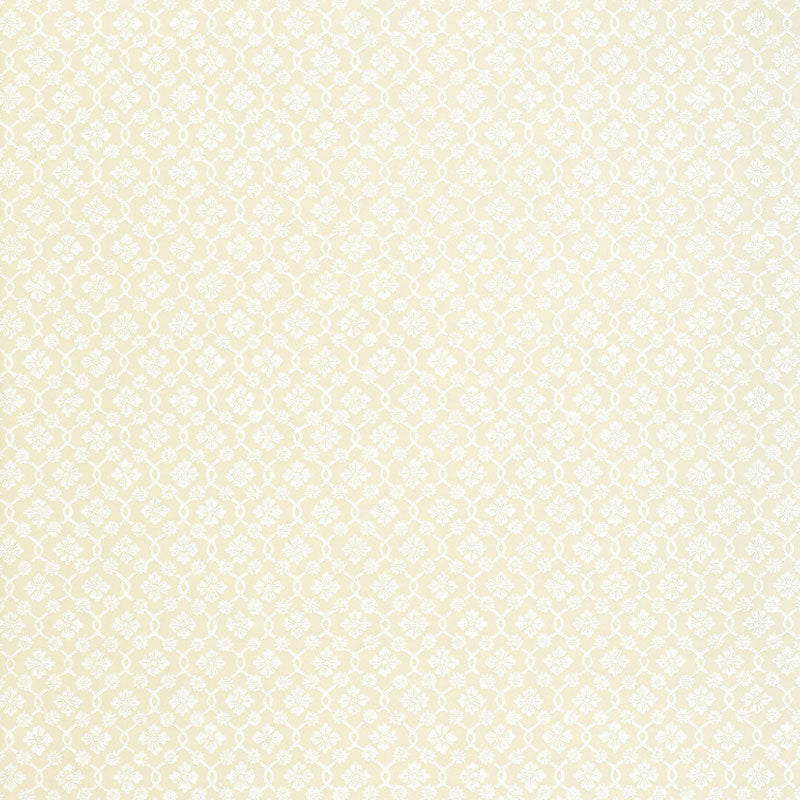 Harbury Trellis fabric in almond color - pattern number 5004140 - by Schumacher in the Essential Wallcoverings Small Prints collection
