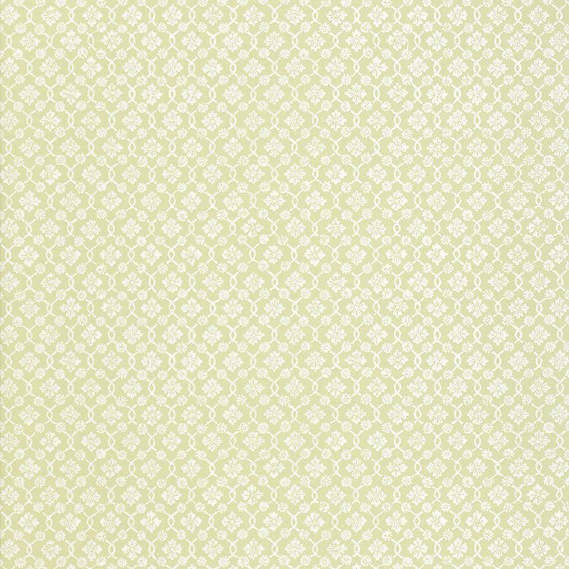 Harbury Trellis fabric in willow color - pattern number 5004143 - by Schumacher in the Essential Wallcoverings Small Prints collection