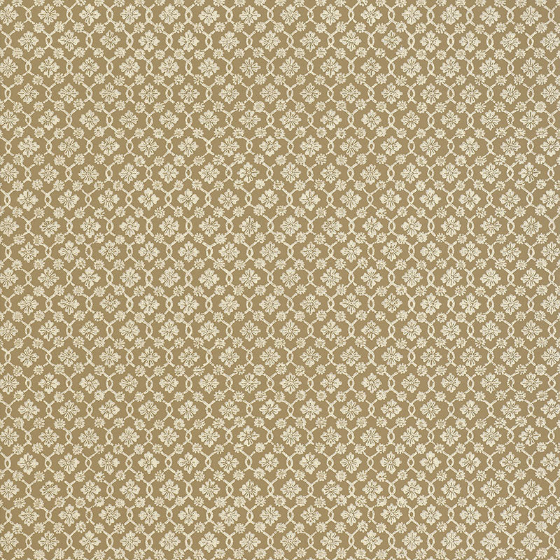 Harbury Trellis fabric in sepia color - pattern number 5004146 - by Schumacher in the Essential Wallcoverings Small Prints collection