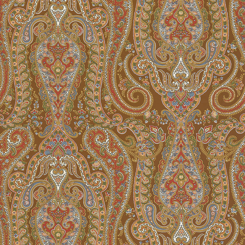 Isabella Paisley wallpaper in mink color - pattern number 5004181 - by Schumacher in the Perennial Favorites collection