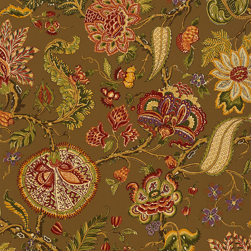 Chalfont wallpaper in fawn color - pattern number 5004200 - by Schumacher in the The Libray Collection collection
