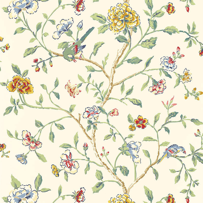 Annabelle Vine wallpaper in primary color - pattern number 5004400 - by Schumacher in the Greenhouse Schumacher collection