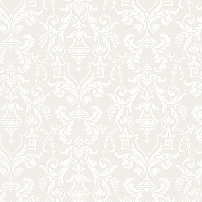 Lido Damask wallpaper in dove color - pattern number 5004483 - by Schumacher in the Greenhouse Schumacher collection