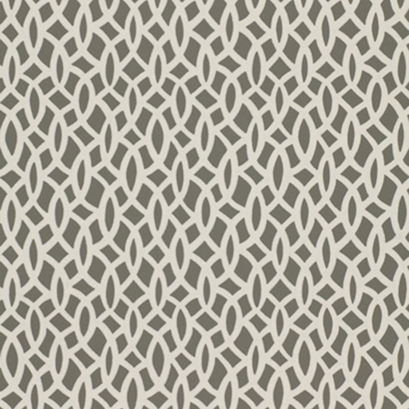 Chain Link wallpaper in charcoal color - pattern number 5004754 - by Schumacher in the Essential Wallcoverings Small Prints collection