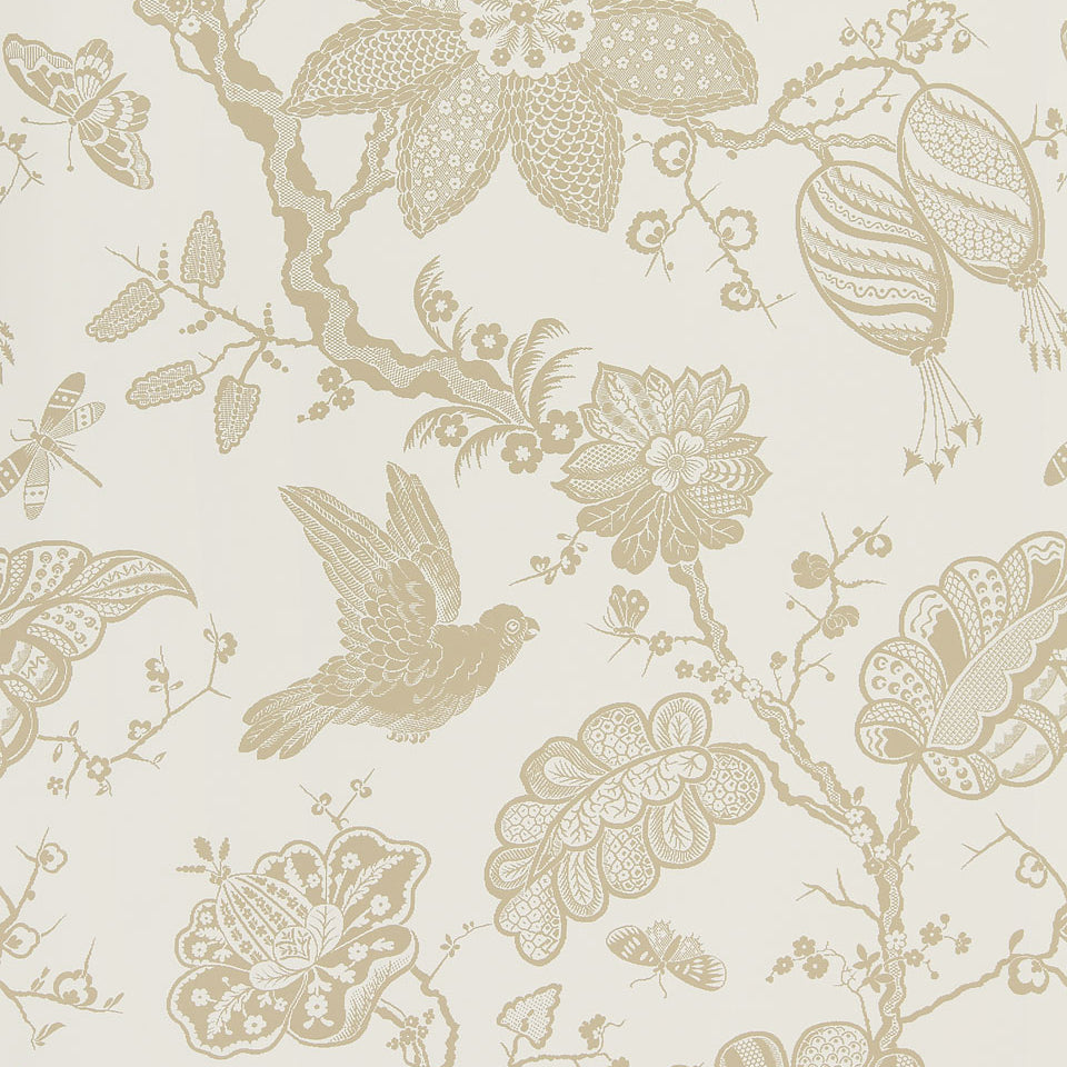 Bali Vine fabric in sandstone color - pattern number 5005001 - by Schumacher in the Modern Nature collection