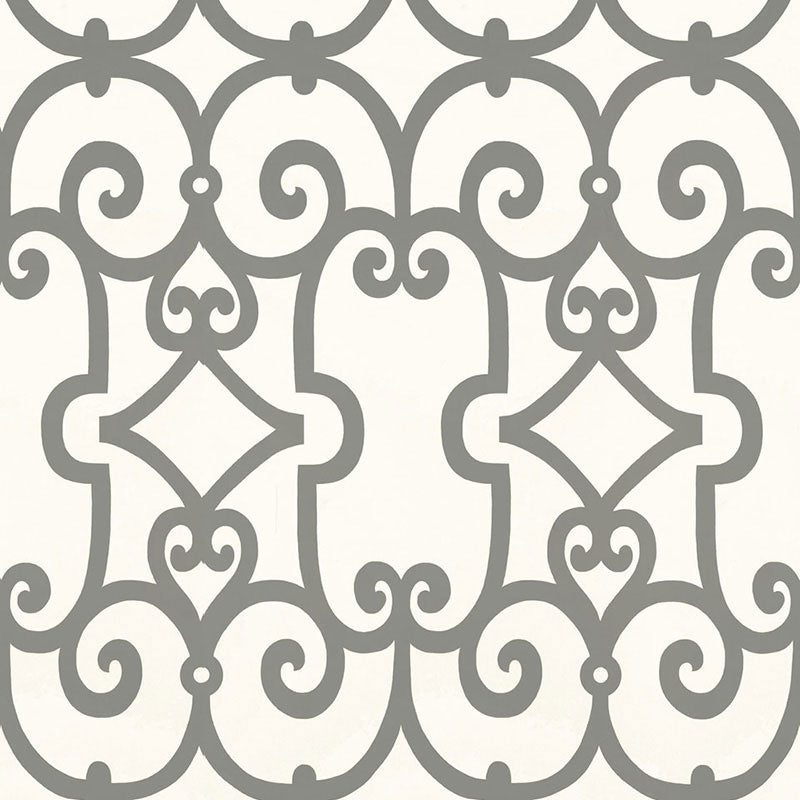 Manor Gate fabric in charcoal color - pattern number 5005053 - by Schumacher in the Modern Nature collection