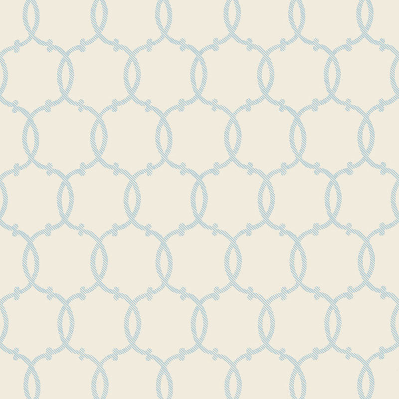 Tracery wallpaper in sky color - pattern number 5005120 - by Schumacher in the Modern Nature collection