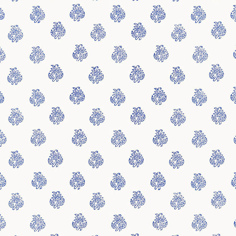 Kaladera wallpaper in delft color - pattern number 5005251 - by Schumacher in the Jaipur collection