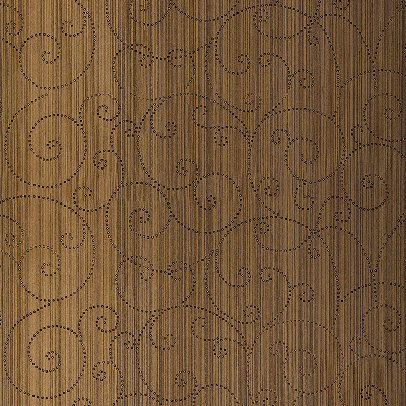 Beaded Scroll fabric in burnished bronze color - pattern number 5005723 - by Schumacher in the Modern Glamour collection