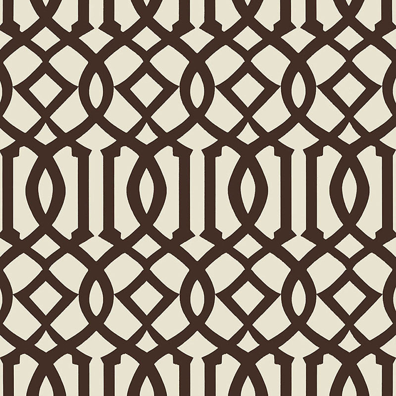 Imperial Trellis Ii fabric in java cream color - pattern number 5005803 - by Schumacher in the Print Happy Wallpapers collection