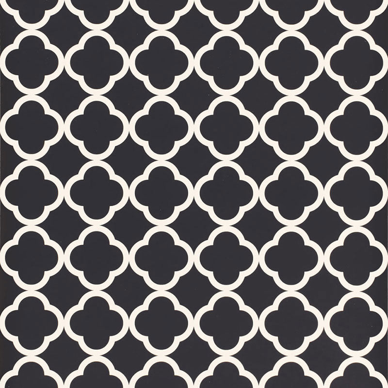 Morocco wallpaper in black color - pattern number 5005876 - by Schumacher in the Byzantium collection