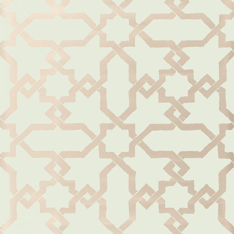 Cordoba wallpaper in mist color - pattern number 5005921 - by Schumacher in the Byzantium collection