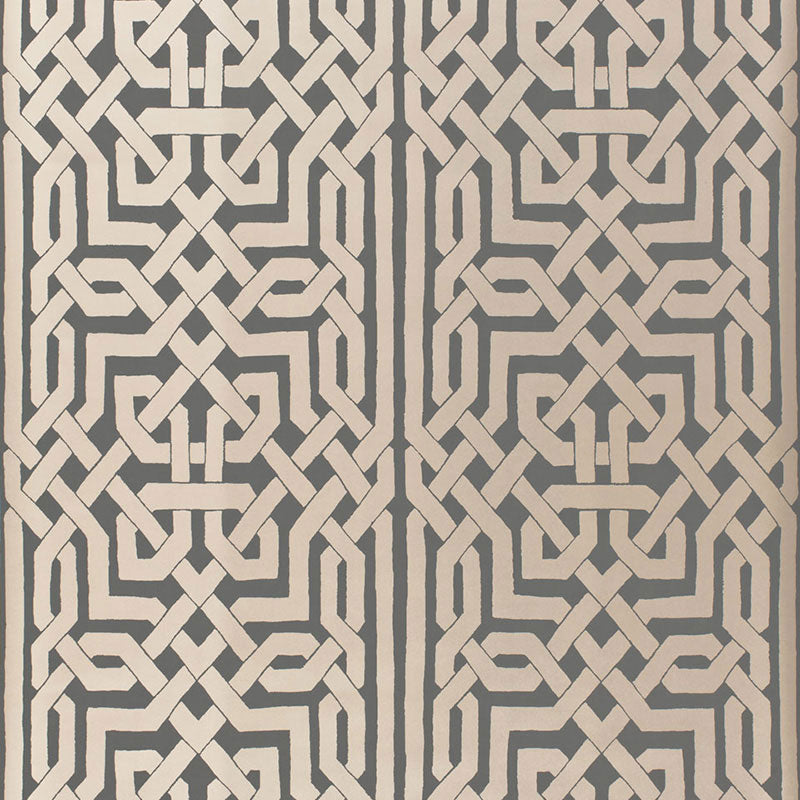Malaga fabric in graphite color - pattern number 5005933 - by Schumacher in the Byzantium collection
