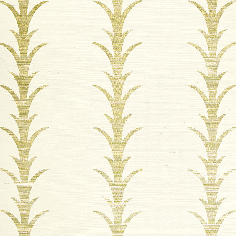 Acanthus Stripe Sisal fabric in filigree color - pattern number 5006051 - by Schumacher in the Celerie Kemble collection
