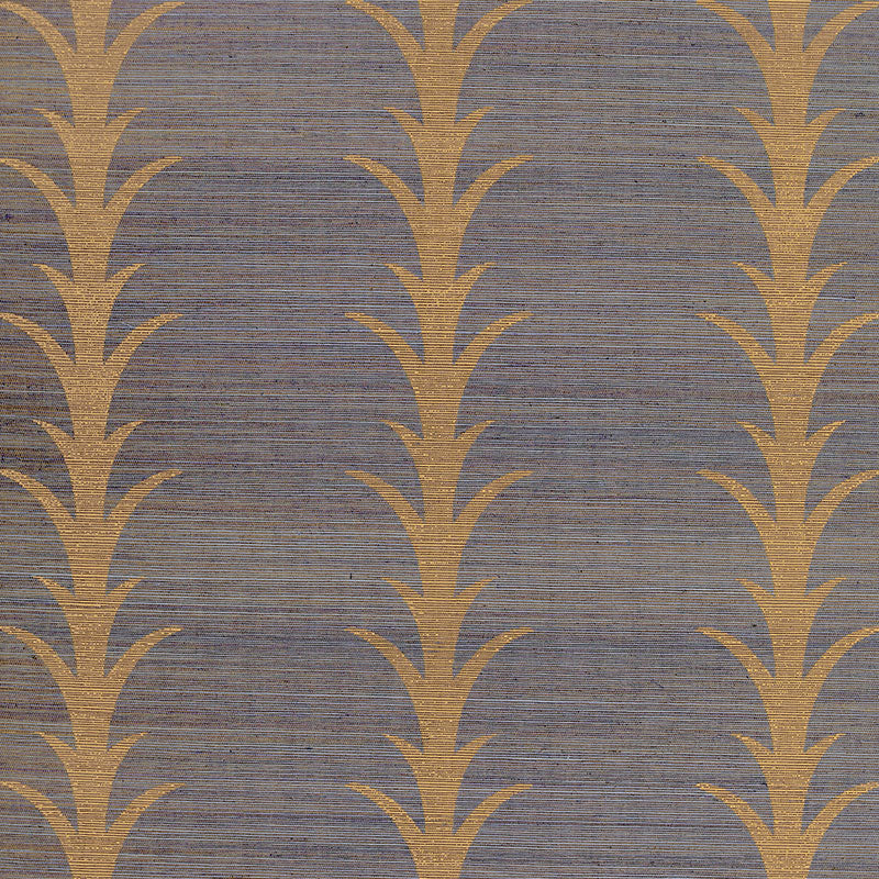 Acanthus Stripe Sisal fabric in turmeric color - pattern number 5006054 - by Schumacher in the Celerie Kemble collection