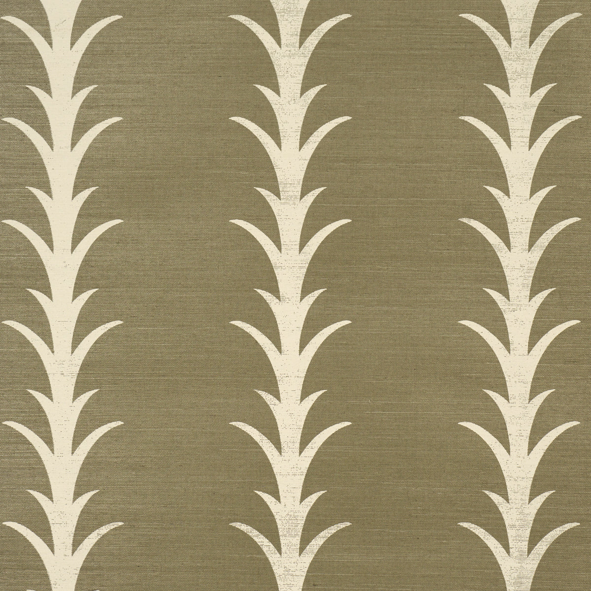 Acanthus Stripe Sisal Wallpaper in juniper color - pattern number 5006057 - by Schumacher in the Perennial Favorites collection