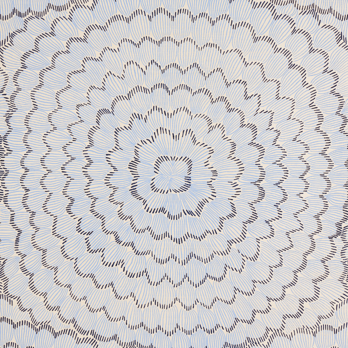 Feather Bloom Sisal fabric in two blues color - pattern number 5006071 - by Schumacher in the Celerie Kemble collection