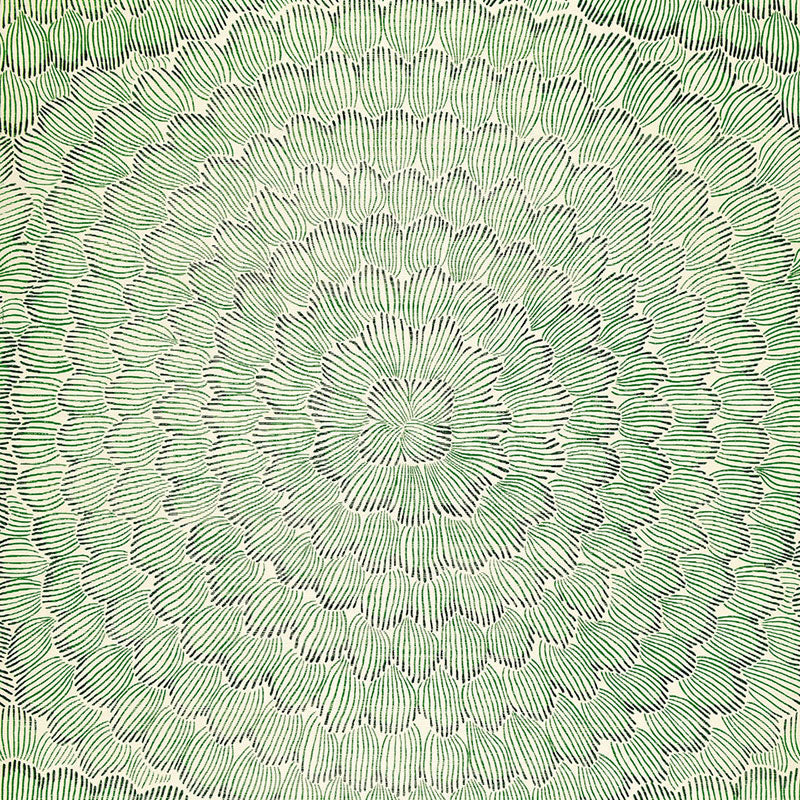 Feather Bloom Sisal fabric in emerald and ore color - pattern number 5006072 - by Schumacher in the Celerie Kemble collection