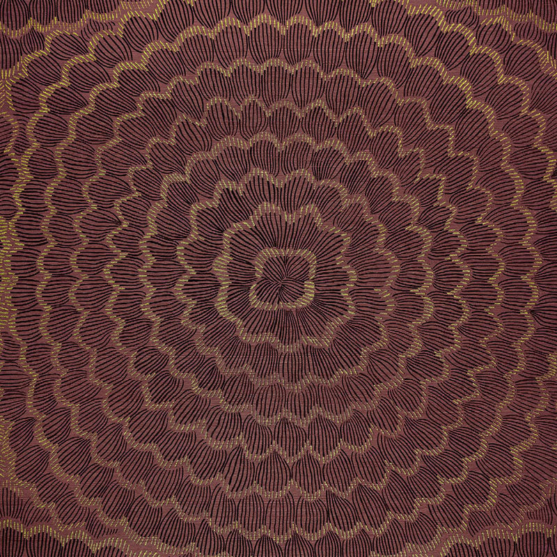Feather Bloom Sisal fabric in golden plum color - pattern number 5006073 - by Schumacher in the Celerie Kemble collection