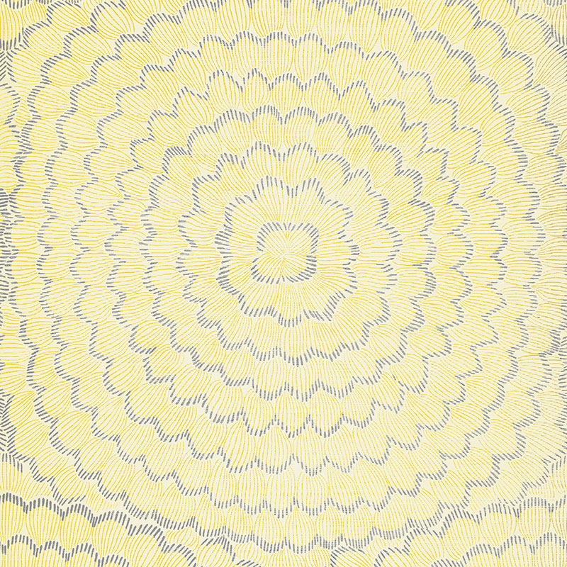 Feather Bloom Sisal fabric in sun and fog color - pattern number 5006077 - by Schumacher in the Celerie Kemble collection