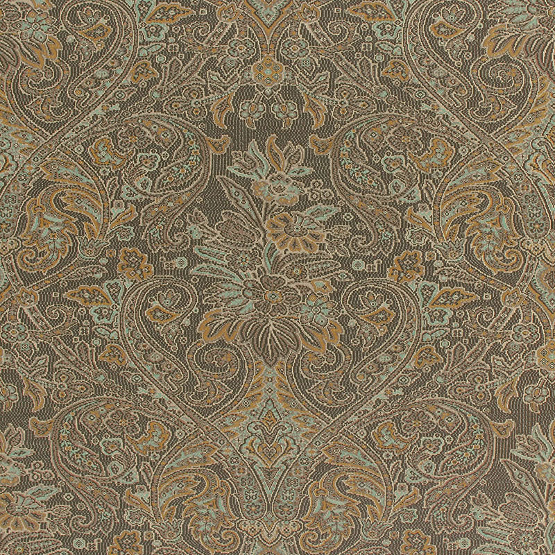 Sinclair Paisley fabric in java color - pattern number 5006250 - by Schumacher in the Luxe Lodge collection