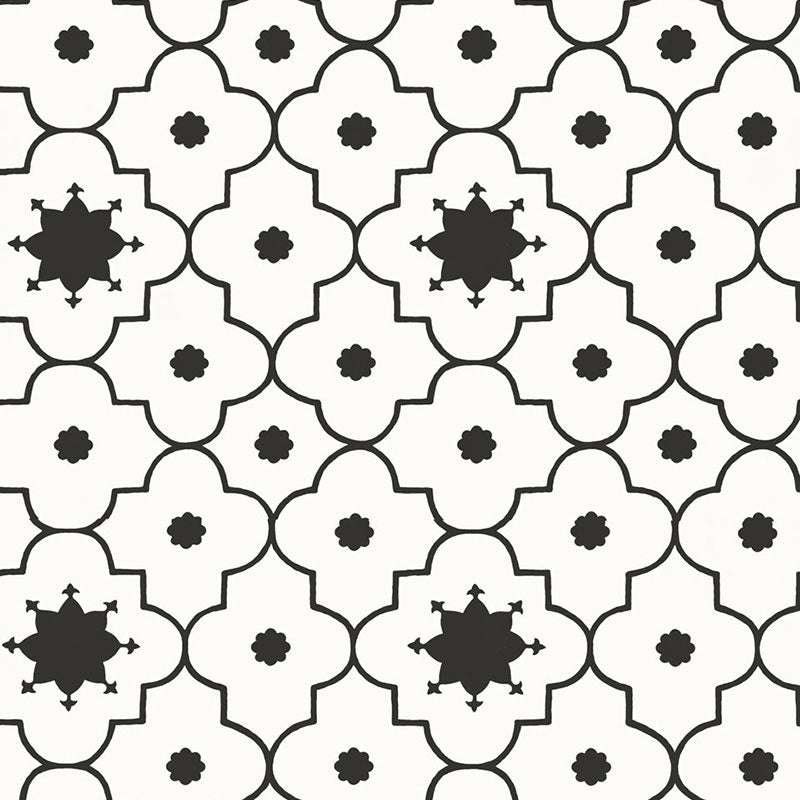 Taj Trellis wallpaper in noir color - pattern number 5006623 - by Schumacher in the Martyn Lawrence Bullard Schumacher collection