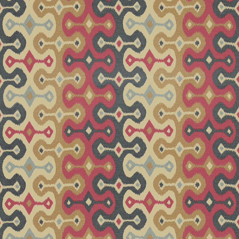 Darya Ikat Sidewall wallpaper in spice color - pattern number 5006651 - by Schumacher in the Martyn Lawrence Bullard Schumacher collection