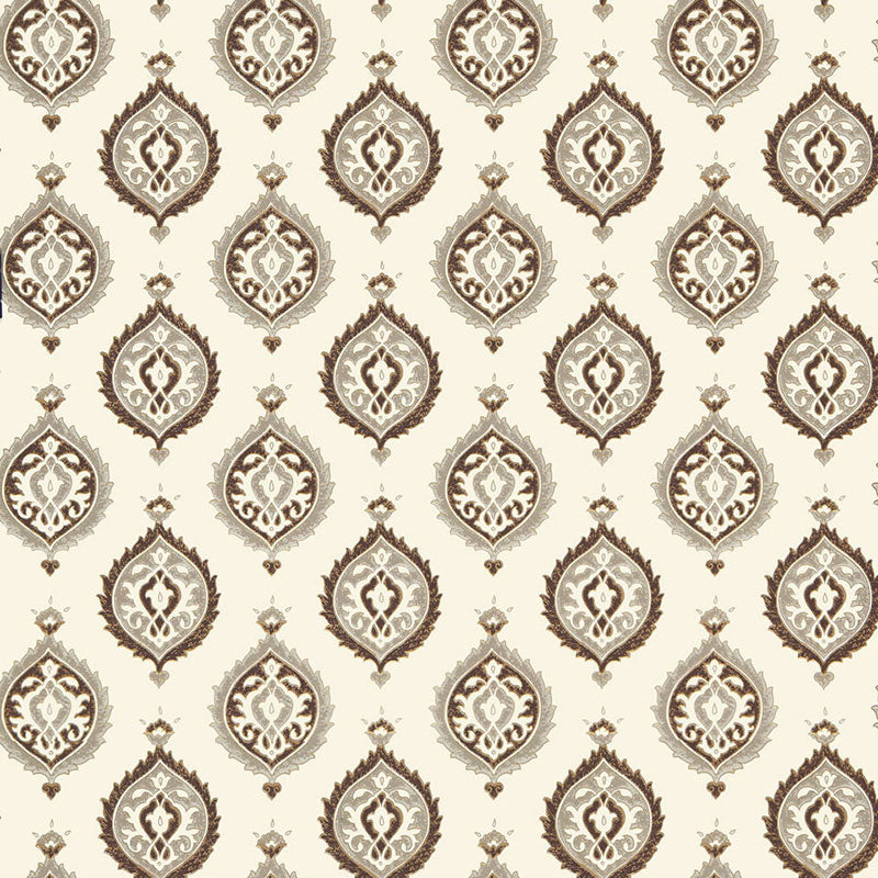 Samovar wallpaper in sepia color - pattern number 5006681 - by Schumacher in the Martyn Lawrence Bullard Schumacher collection