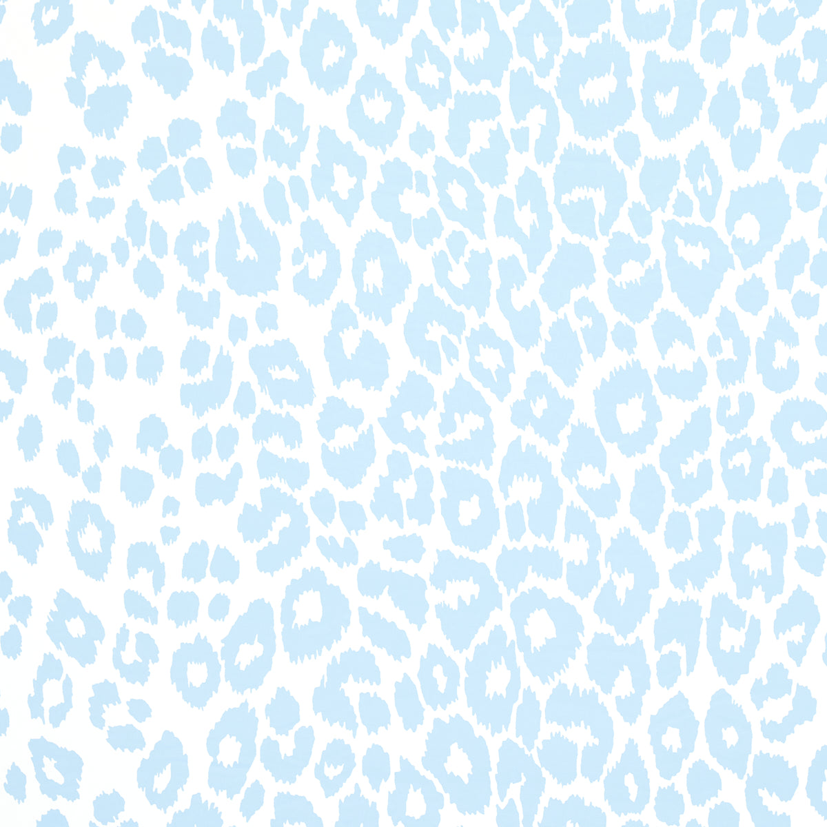 Iconic Leopard fabric in sky color - pattern number 5007014 - by Schumacher in the Preppy Chic collection