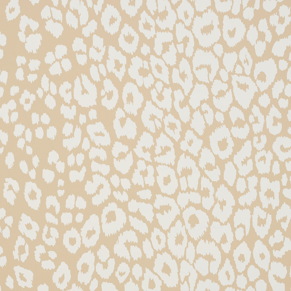 Iconic Leopard fabric in ivory on neutral color - pattern number 5007020 - by Schumacher in the Preppy Chic collection