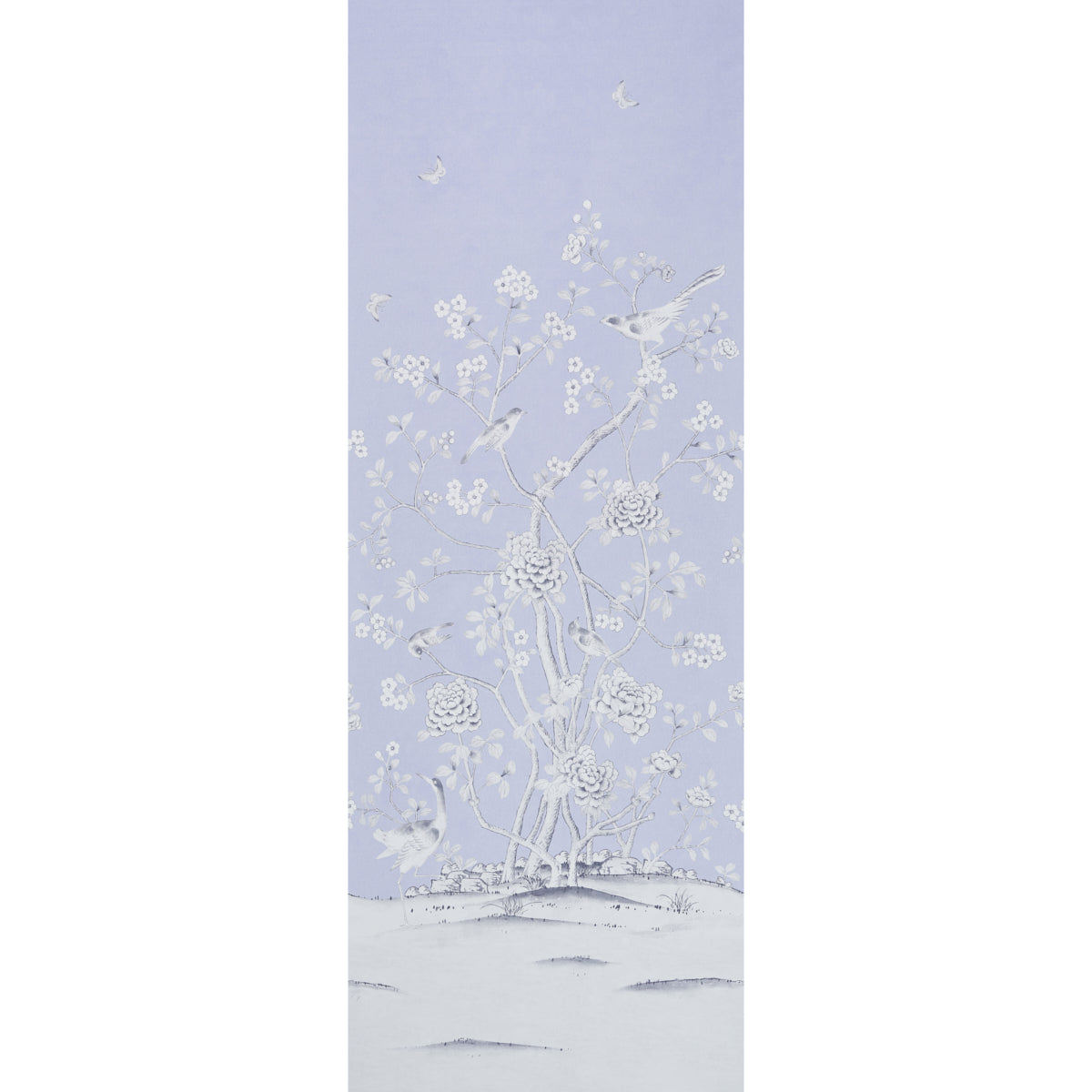 Chinois Palais Panel wallpaper in lavender color - pattern number 5007126 - by Schumacher in the Mary Mcdonald collection