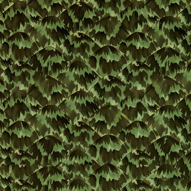 Tortoise wallpaper in amazon color - pattern number 5007451 - by Schumacher in the Celerie Kemble collection