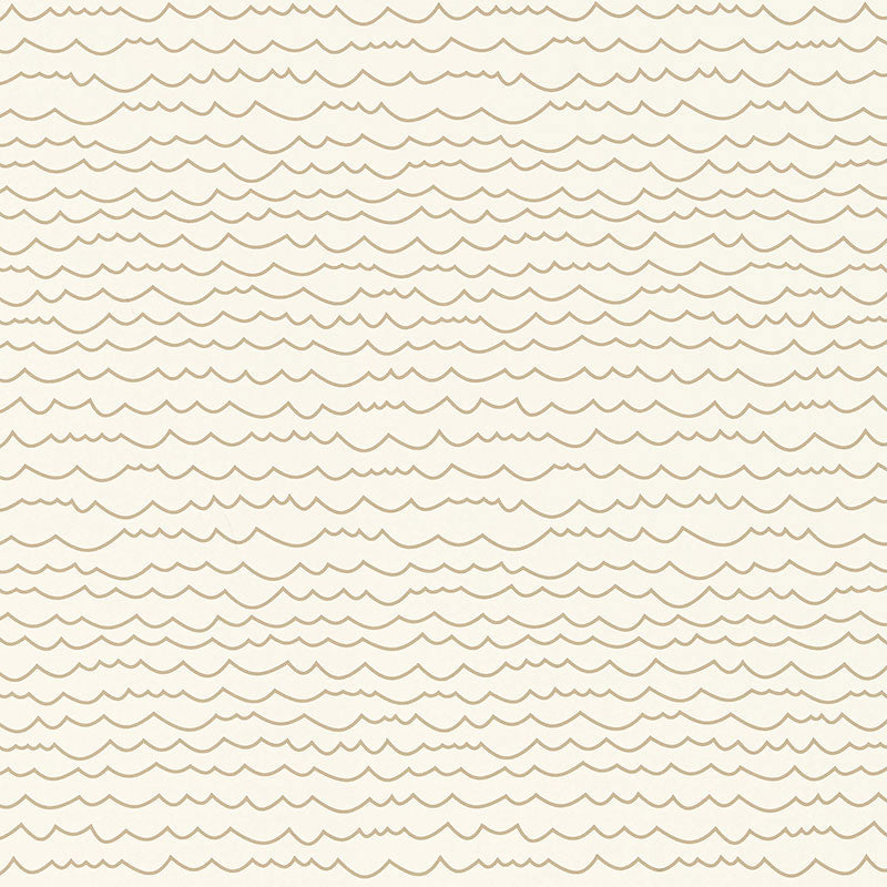 Waves fabric in sand color - pattern number 5007460 - by Schumacher in the Drawn from Nature collection