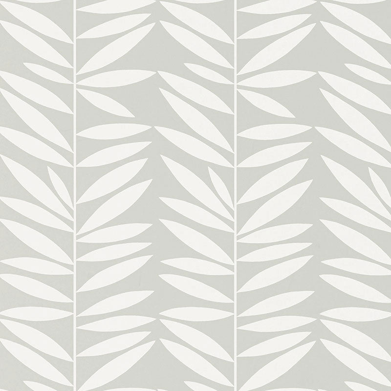 Leaf Stripe fabric in mist color - pattern number 5007510 - by Schumacher in the Drawn from Nature collection