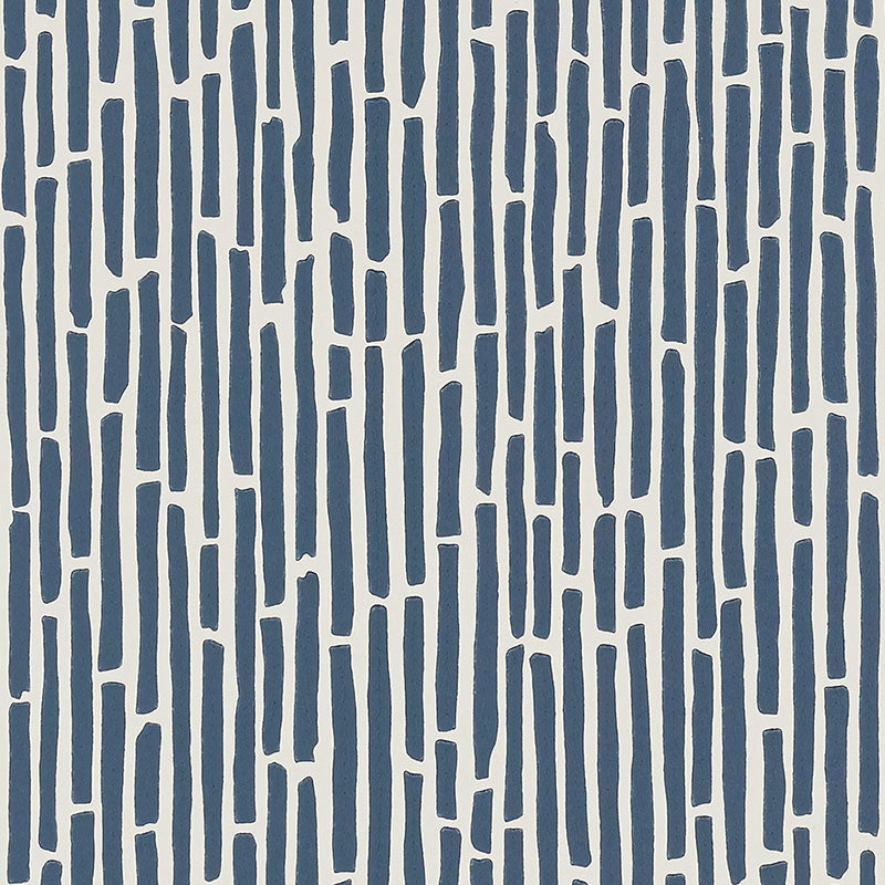 Bamboo fabric in marine color - pattern number 5007523 - by Schumacher in the Drawn from Nature collection