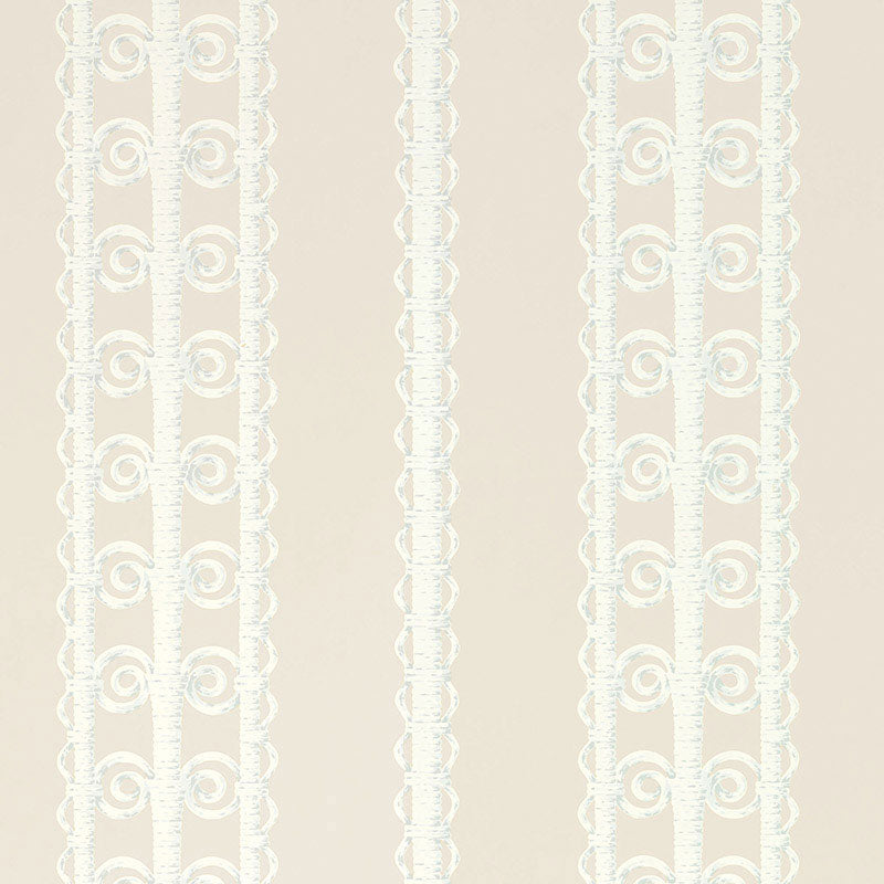 Wicker Stripe wallpaper in reed color - pattern number 5007720 - by Schumacher in the Celerie Kemble collection