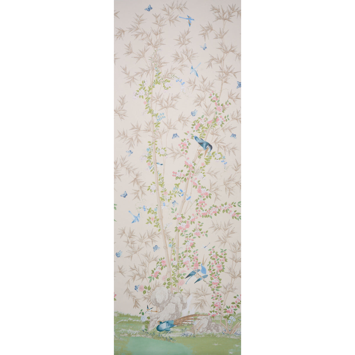 Brighton Pavilion Panel fabric in alabaster color - pattern number 5007746 - by Schumacher in the Panels Collection collection