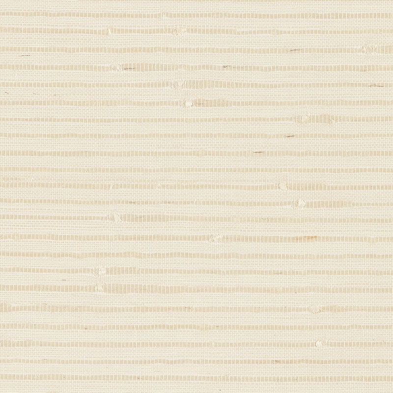 Banded Grasscloth wallpaper in cream color - pattern number 5007900 - by Schumacher in the Quiet Beauty collection