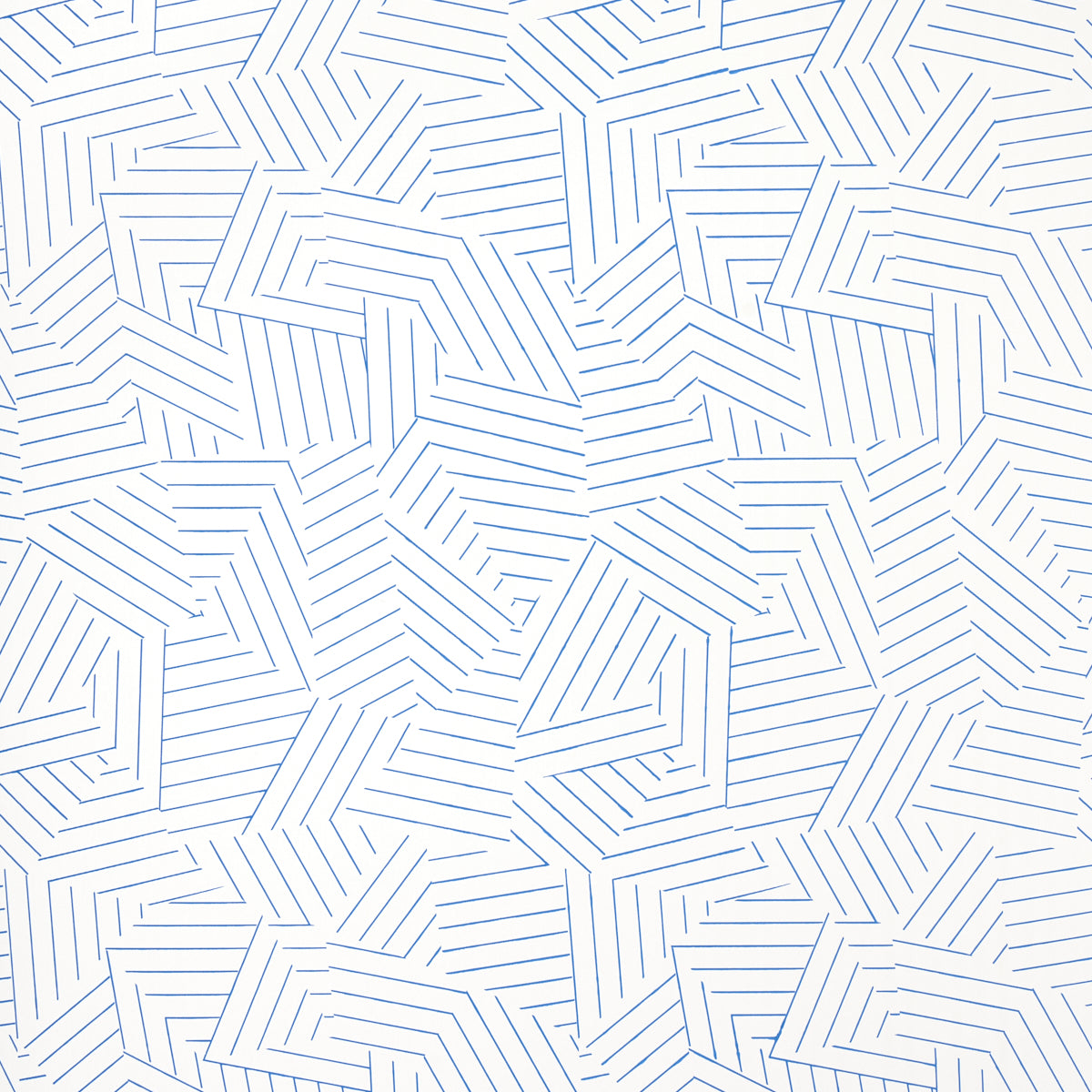 Deconstructed Stripe fabric in cobalt color - pattern number 5007972 - by Schumacher in the Miles Redd collection
