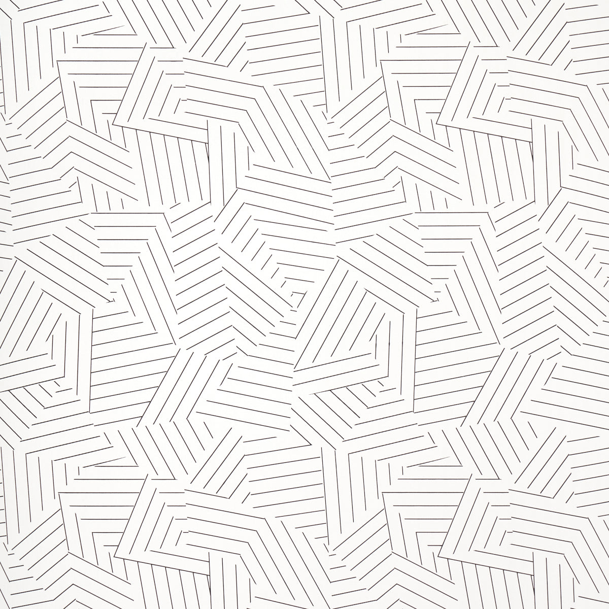 Deconstructed Stripe wallpaper in black color - pattern number 5007973 - by Schumacher in the The Smart Set collection