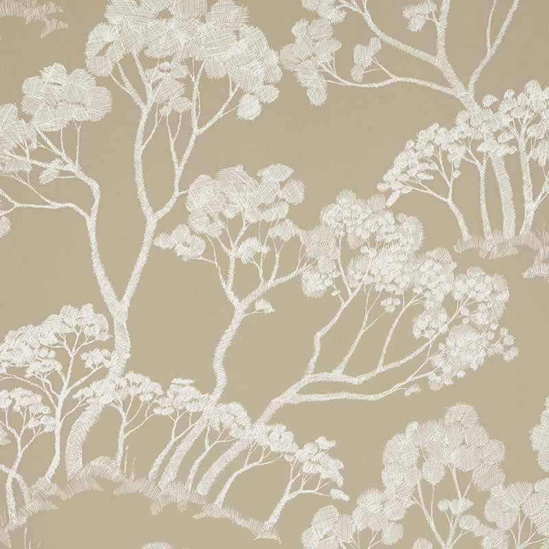 Timber fabric in natural color - pattern number 5007983 - by Schumacher in the Drawn from Nature collection