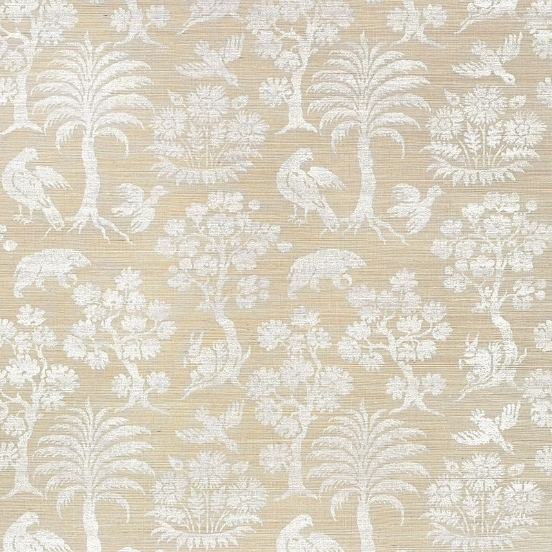 Woodland Silhouette Sisal Fog 5008281 Wallpaper by Schumacher ...