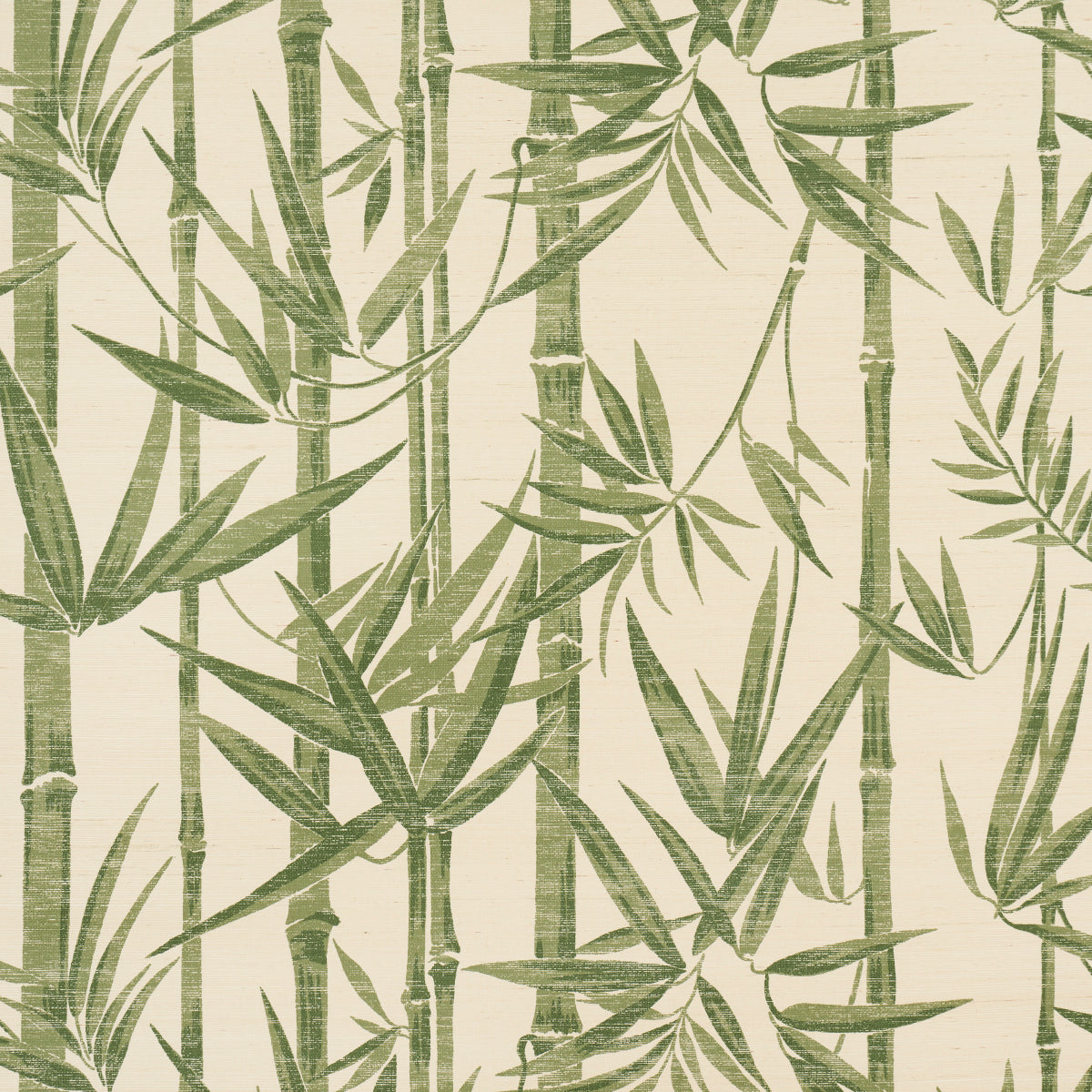 Les Bambous Sisal wallpaper in green color - pattern number 5008313 - by Schumacher in the Jacaranda collection