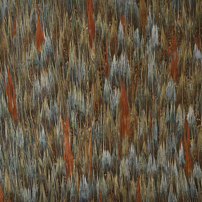 Nickel wallpaper in brown color - pattern number 5008404 - by Schumacher in the Plume collection